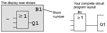 - Lựa chọn GF (basic functions) bằng cách nhấn phím đến khi GF xuất hiện, lúc này khối đầu tiên từ nhóm GF xuất hiện: Nhấn phím hoặc cho đến khi khối OR xuất hiện, con trỏ vuông vẫn được nằm