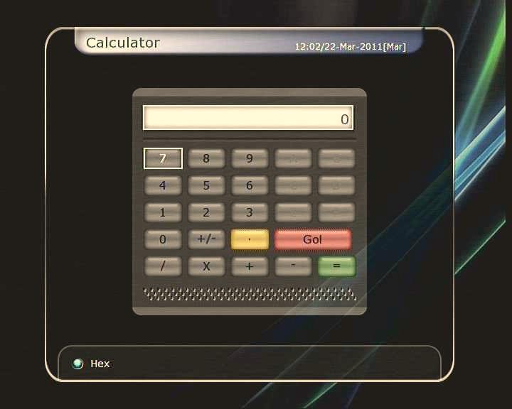 4. Utilitati 4.1 Calculator Pentru a utiliza calculatorul, selectati calculatorul si apasati tasta OK. 4.2 Calendar Pentru a afisa calendarul, evidentiati calendarul si apasati butonul OK.