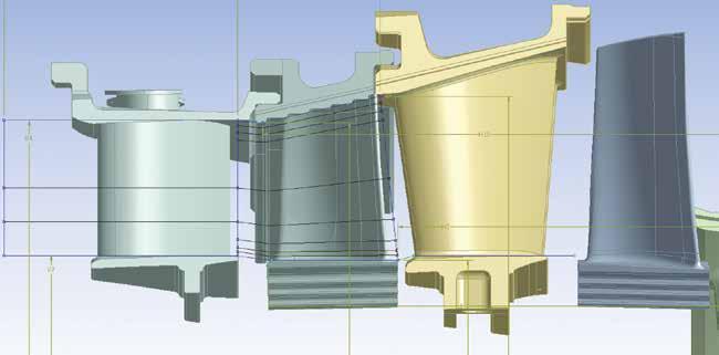 »Design Modeler محیط در حل دامنهی تولید مرحلهی در پرهها از تصویر 4.