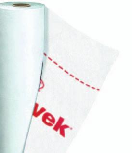 na izolaciju (sd-vrednost: 0,01 m) vetro i vodootporna poboljšava vazdušnu otpornost konstrukcije lagana, fleksibilna i jednostavna za