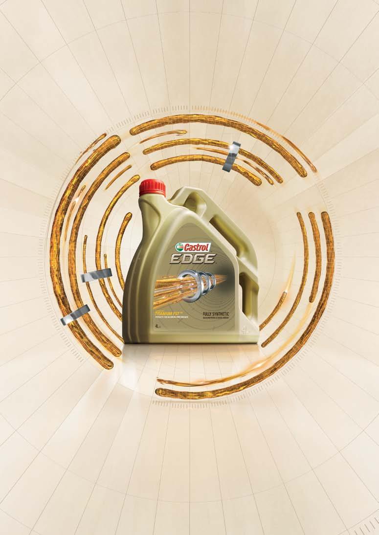 Tehnoloģiju jaunumi MŪSU PAŠU SPĒCĪGĀKĀ EĻĻA AR TITANIUM IR PALIKUSI VĒL SPĒCĪGĀKA Castrol EDGE tagad ir spēcīgāks ar TITANIUM FST tā ir mūsu visscpēcīgākā un vismodernākā motoreļļa.
