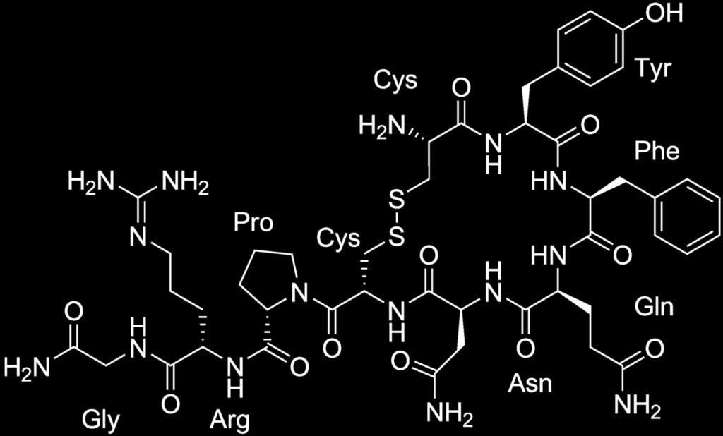d) Vasopressiini struktuurivalem (2) 5.
