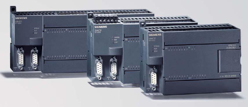Siemens SIMATIC S7-200 PLC serija S7-200 serija je Micro PLC serija Različite CPU i broj ulaza/izlaza u S7-200 seriji CPU 221 DC/DC/DC 6 Inputs/4 Outputs CPU 221 AC/DC/Relay 6 Inputs/4 Relays CPU 222