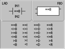 PLC S7 osnovni Ladder blokovi Compare -byte - integer