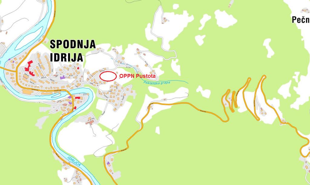 4 Geologija d.o.o. Idrija 1. UVOD V vzhodnem delu Spodnje Idrije, na Pustoti, je predvideno povečanje zazidljivega območja za potrebe stanovanjske gradnje.