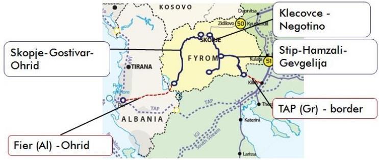 Διασυνδετήριος Αγωγός Ελλάδας-FYROM (IGF) (Στάδιο Υλοποίησης) IGF Length Capacity