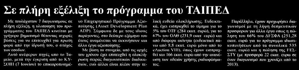 7. ΣΕ ΠΛΗΡΗ ΕΞΕΛΙΞΗ ΤΟ ΠΡΟΓΡΑΜΜΑ ΤΟΥ ΤΑΙΠΕΔ