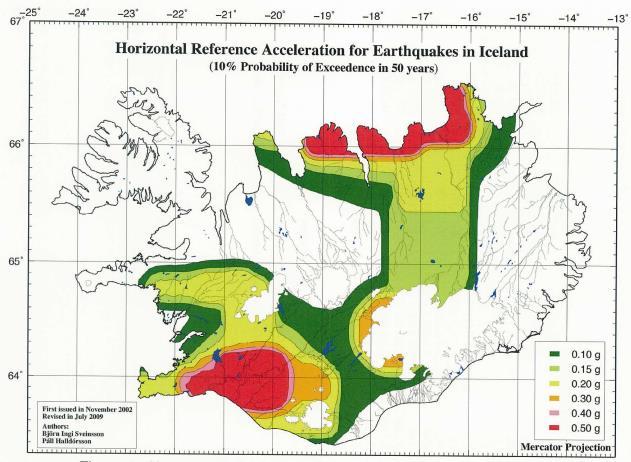 1.1.3 Jarðskjálftaálag Í þjóðarviðaukanum við jarðskjálftastaðalinn EC8-1 má sjá að Hveragerði er staðsett á svæði með mögulega jarðskjálftahröðun upp á 50% af jarðhröðun.