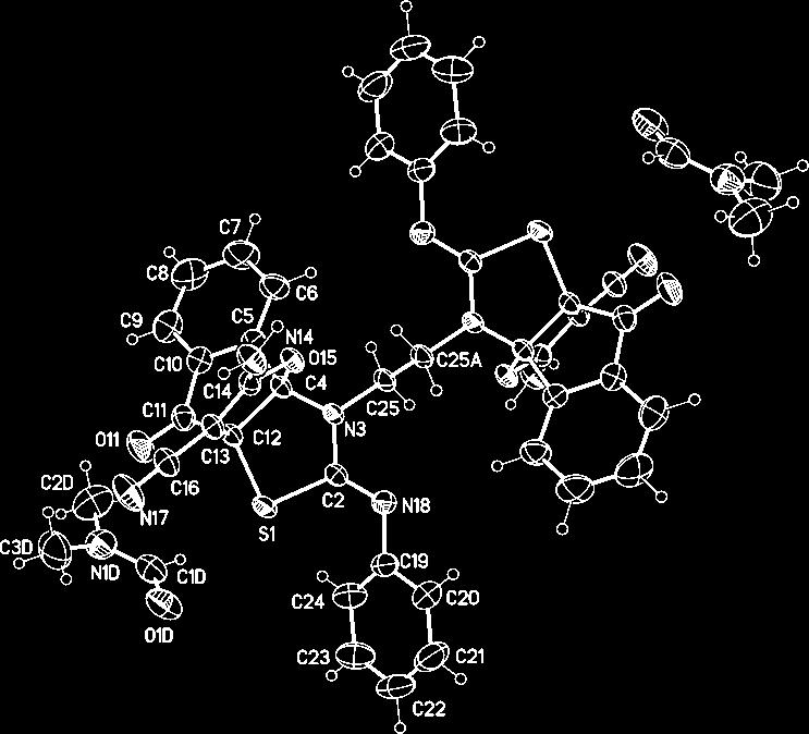 Figure 1. Molecular structure of 7a in the crystal (displacement parameters are drawn at 50% probability level).