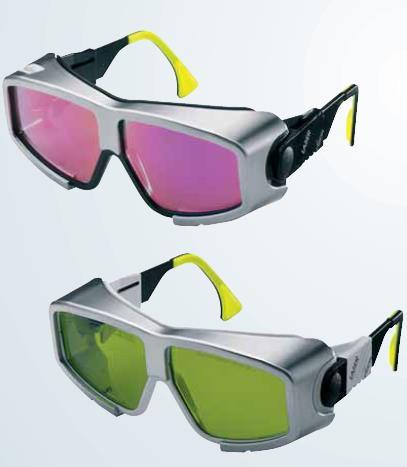Γυαλιά Προστασίας Τα γυαλιά προστασίας από ακτινοβολία laser σχεδιάζονται έτσι ώστε να προστατεύουν τα μάτια από την ακτινοβολία Laser, μειώνοντας την εντός του ορίου του MPE για έκθεση σε οφθαλμούς.