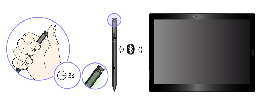2. Ενεργοποιήστε τη λειτουργία ζεύξης Bluetooth στον υπολογιστή σας για εντοπισμό και ζεύξη της γραφίδας. Ανατρέξτε στην ενότητα «Χρήση συσκευών Bluetooth» στη σελίδα 16.