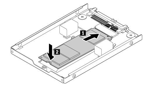 Για να τοποθετήσετε μια καινούρια μονάδα SSD M.2 μέσα στη θήκη της εσωτερικής μονάδας αποθήκευσης, κάντε τα εξής: 1.