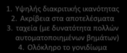 1. Υψηλής διακριτικής ικανότητας 2.