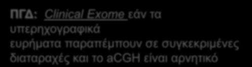 συγκεκριμένες διαταραχές και το acgh είναι αρνητικό ΣΤΗΝ ΠΡΟΓΕΝΝΗΤΙΚΗ ΔΙΑΓΝΩΣΗ: ο μη