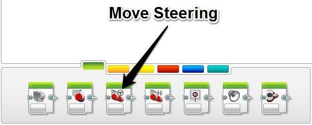 RileyRover Basics Το μπλοκ Move Steering έχει διάφορες μεταβλητές, όπως φαίνεται και παρακάτω.