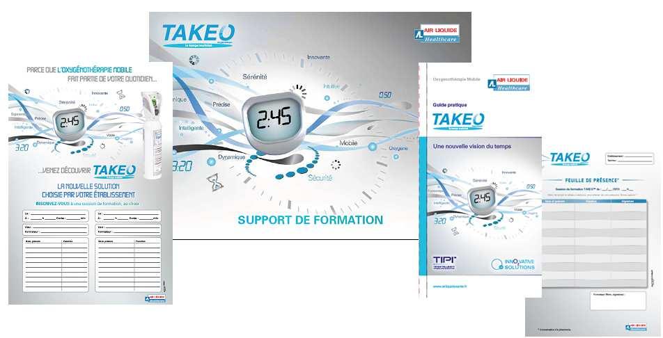 6. ΕΝΗΜΕΡΩΣΗ - ΕΚΠΑΙ ΕΥΣΗ Για να διευκολύνει την εφαρµογή χρήσης της φιάλης TAKEO στους διάφορους τοµείς, η Air Liquide Hellas (Κλάδος Υγείας), σας προτείνει να οργανώσετε την εκπαίδευση τµηµάτων σας