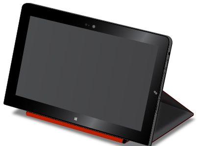 Χρήση ως βάσης για το tablet Το κάλυμμα μπορεί να χρησιμοποιηθεί ως βάση για το tablet, όπως υποδεικνύεται.