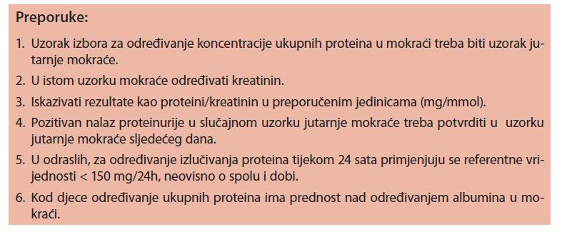 PROTEINI / KREATININ Radišić-Biljak V, Honović L, Matica J, Krešić B, Šimić Vojak S.