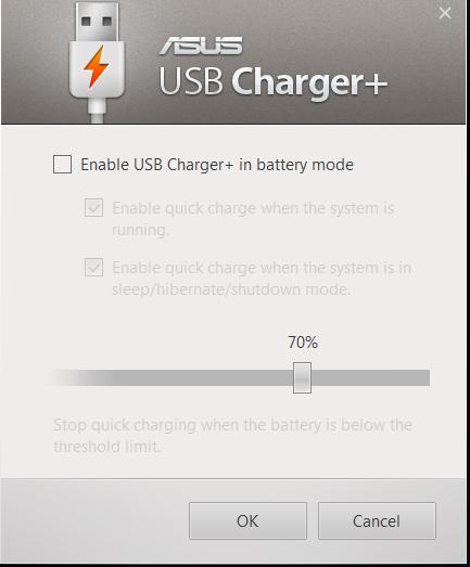 2. Επιλέξτε Ενεργοποίηση Φορτιστή USB+ σε λειτουργίας μπαταρίας. 3.