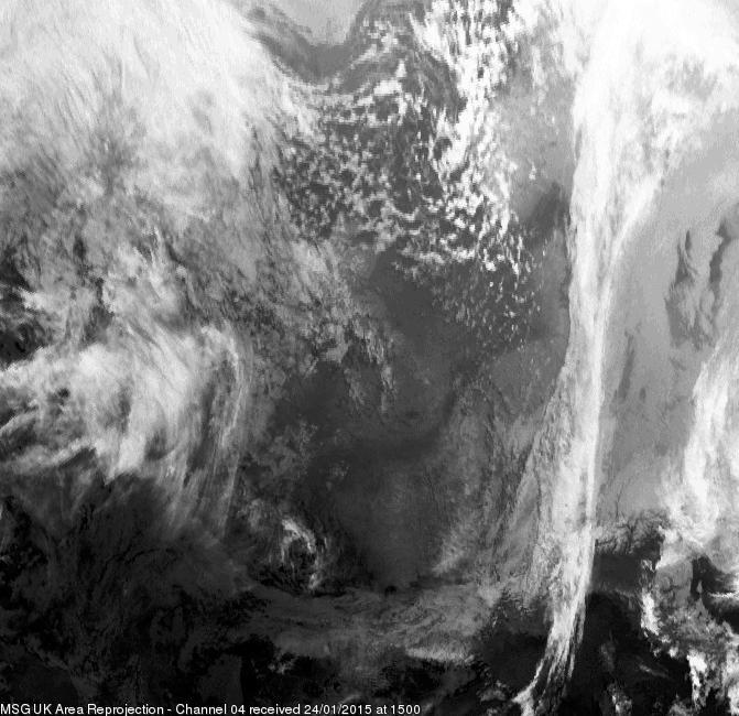 04). Εικόνα 2.5.2.8: Δορυφορική απεικόνιση από το SEVIRI στο φασματικό κανάλι 4 του υπέρυθρου (24/7/2014, 15.