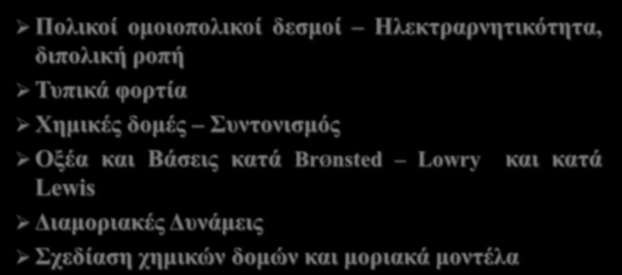 Πνιηθνί νκνηνπνιηθνί δεζκνί Ηιεθηξαξλεηηθόηεηα, δηπνιηθή ξνπή Σππηθά θνξηία Υεκηθέο δνκέο πληνληζκόο Ομέα