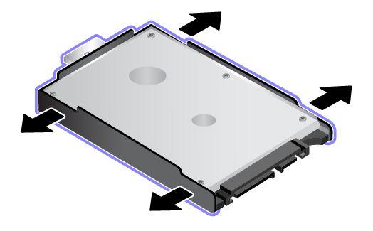 7. Εγκαταστήστε τη νέα μονάδα σκληρού δίσκου ή τη μονάδα SSD με το πλαίσιο. 8.