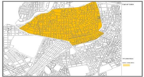 Περιοχή επέμβασης χωρισμένη σε 9 περιοχές Κυκλοφοριακή οργάνωση του τοπικού οδικού δικτύου της περιοχής μελέτης Αφορά την οργάνωση της κυκλοφορίας (φορά κίνησης των οχημάτων - μονοδρομήσεις,