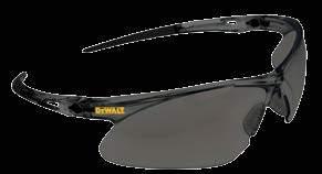 Όλα τα γυαλιά DEWALT πληρούν τα πρότυπα EN 166 1F, προστατεύουν από το 99,9% των βλαβερών ακτίνων UV και
