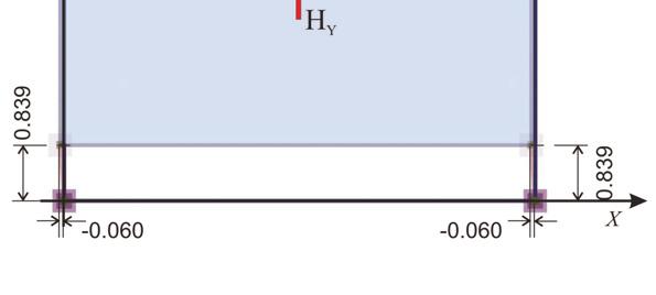 0 m, μπορεί να δοθεί και σαν ισοδύναμη ροπή MCM,X=HX cy που στη συγκεκριμένη περίπτωση είναι MCM,X=90.6 1.0=90.6 knm.