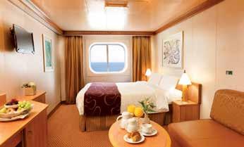 Εξωτερική καμπίνα με παράθυρο EP - Premium * Περιγραφή: Οι εξωτερικές καμπίνες έχουν παράθυρο, είναι με 2 χαμηλά κρεβάτια που μπορούν να μετατραπούν σε διπλό ή/και 3ο / 4ο κρεβάτι/ κουκέτα ή καναπές