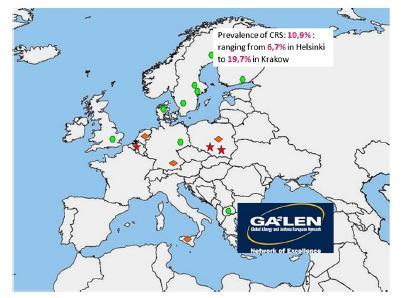 Allergy 2011 Επίπτωση της ΧΡ, 57 128 άτομα,12