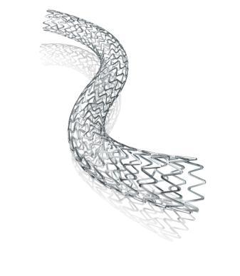 Figure 6. Coronary stent The implanted stent serves as a scaffold that keeps the artery open.