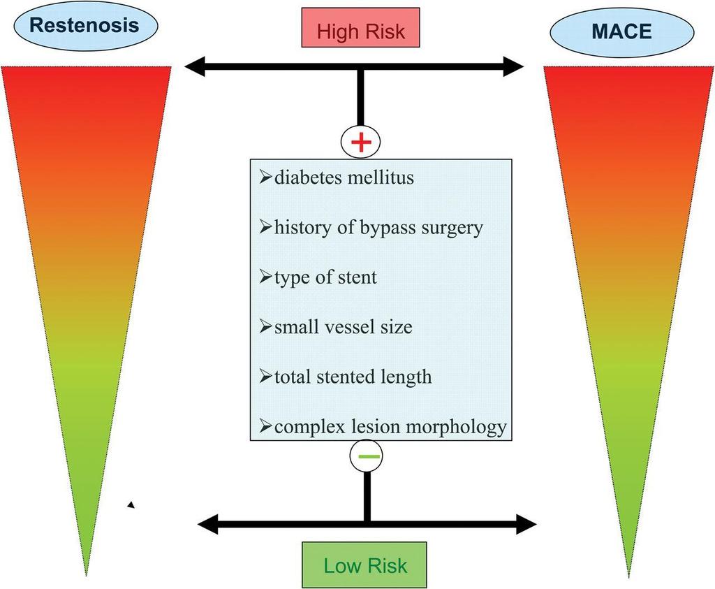 clinical predictor of in-stent restenosis (ISR), amplifying the risk of developing restenosis by 30 50% following BMS implantation
