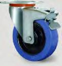 Φ125 Steady Castors from Elastic Rubber Rotating Castors