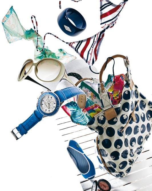 Jul-Sep 10 SHOPPING Material world Style Striped bikini, Emporio Armani ριγέ μπικίνι Εmporio Armani, 88.50 (Armani Jeans) Wrist watch, Vogue ρολόι Vogue, 158.