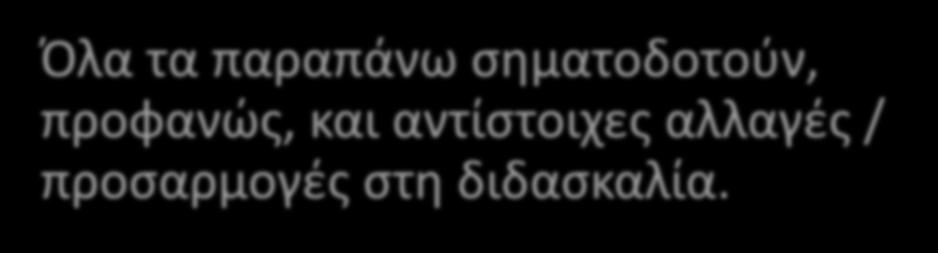 Επισήμανση - Σχόλιο Όλα τα παραπάνω σηματοδοτούν,