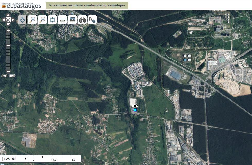 10) yra Vilniaus logistikos centro geriamojo gėlo vandens vandenvietė (registro Nr. 3699, įregistruota 2006-11-16), nutolusi nuo PŪV apie 520 m į pietus. Vandenvietės adresas: Vilniaus apskr.