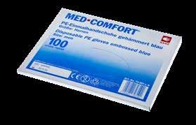 Nesterilna Boja: zelena  kategorija Direktiva PSA 89/686 / EEC (prenesena u PSA uredbu EU 2016/425) Duljina: 370 mm 01080-HG Med-Comfort PE rukavice Broj proizvoda Veličina 01080-HG L 40 vrećica po