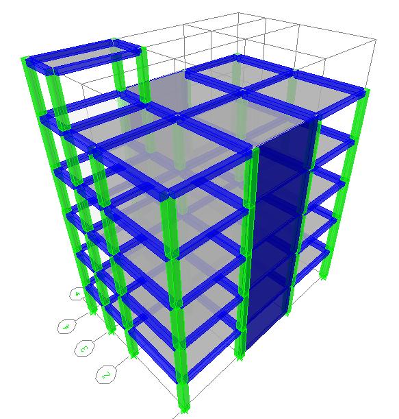 2-9-3- مدلسازی اسکلت فلزی با نرمافزار شکل 3-2- نمای سه بعدی.