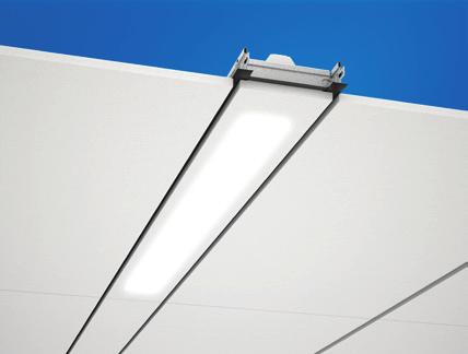 Ecophon Line Lp plaat Ecophon Line Lp section Ecophon Focus Lp süsteem koos Ecophon Line valgustiga. Ecophon Line LED Lp valgusti. Avatavus Plaadid on kergesti avatavad.