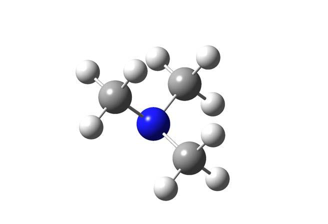 (CH 3 ) 3 N C -0.658798 1.203275 0.065529 H -0.689481 1.259320 1.165880 H -1.681646 1.232959-0.306033 H -0.132752 2.080984-0.306035 N -0.000001 0.000000-0.405852 C -0.712668-1.172173 0.065530 H -0.