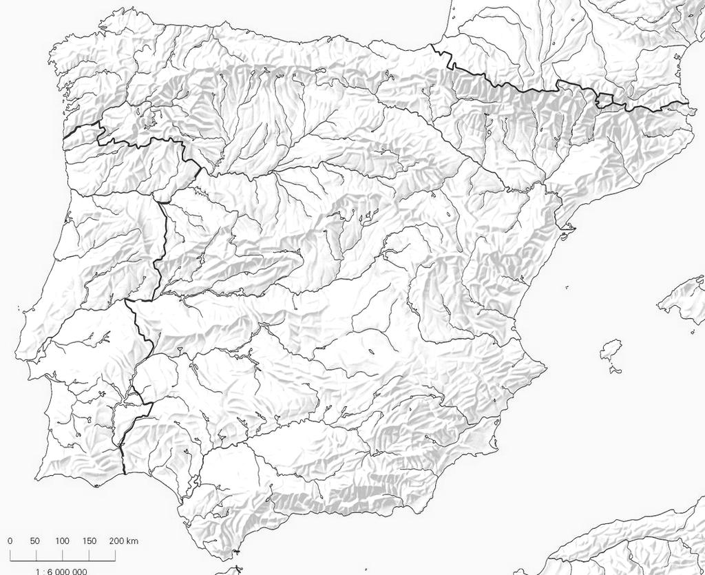 Parte sociolingüística CIENCIAS SOCIAIS [CM.PS.003] 3. Fíxese no seguinte mapa físico de España e indique cal é a resposta correcta.