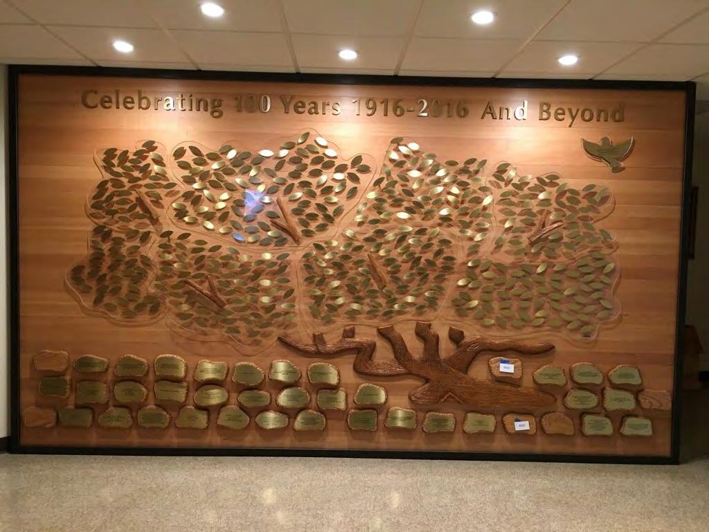 PARISH NEWS The Tree of Life Celebrating 100 YEARS 1916-2016 And Beyond continues to grow. There are additional leaves and 2 rocks available.