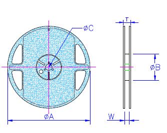 Packing Information: Packaging Quantity & Reel Specifications Unit: mm Type Packaging Qty. Tape Width Reel Diameter ΦA ΦB ΦC W T 10K 7inch 178.5 ± 1.5 60.0 + 1.0 13.0 ± 0.2 9.0 ± 0.5 12.5 ± 0.