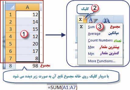 مثال 2 اگر شعاع هاي چند دايره را داشته باشيم و بخواهيم محيط و مساحت آن ها را بدست آوريم مانند شكل زير عمل مي كنيم.