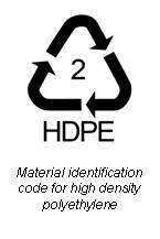 High-density polyethylene HDPE (C 2 H 4 ) n : (ASTM)