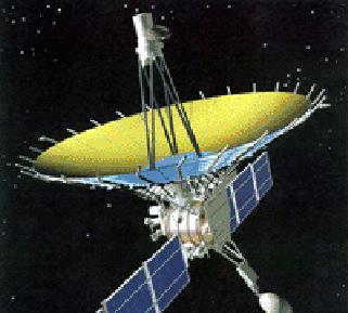 Interferometria espazialaren lehenengo proiektua, VSOP (VLBI Space Observatory Programme) deritzona, 1997tik 2002ra gauzatu zen. HALCA japoniar satelitea orbitan jarri zuten (ikus 5. irudia).