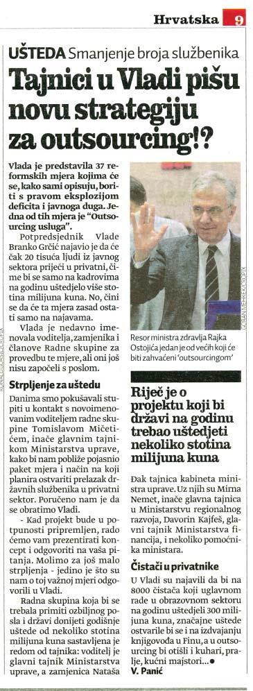 Kolektivni ugovor Ministar MrsiÊ: Potpisanim dodacima na kolektivne ugovore πtedimo 900 milijuna kuna i osiguravamo isplatu plaêa. Odricanje je privremeno, dok ekonomija ne krene nabolje (www.vlada.