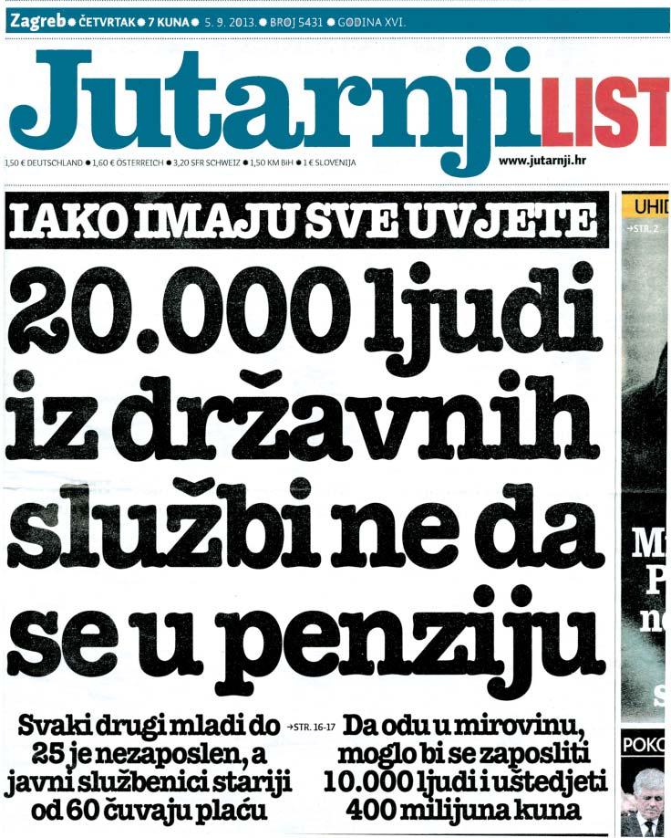 Medijski linë Napomena: Redosljed tekstova u rubrici Medijski