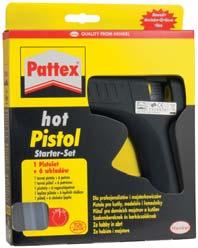 Henkel LJEPILO ZA VRUĆE LJEPLJENJE Pattex hot melt set set 12 51,50 (pištolj + 6 patrona) Patrone 1000 gr 6 60,33 200 gr 12 19,78 Pištolj i ljepilo u patronama za vruće lijepljenje za brze popravke,